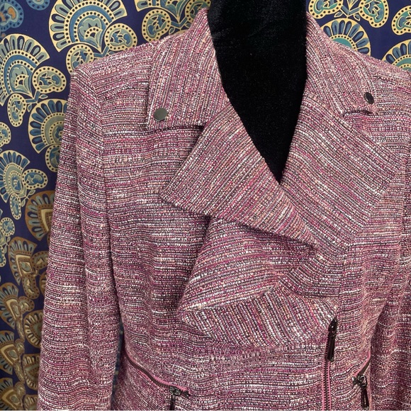 Nicole Miller marbled pink suit jacket - Picture 2 of 12